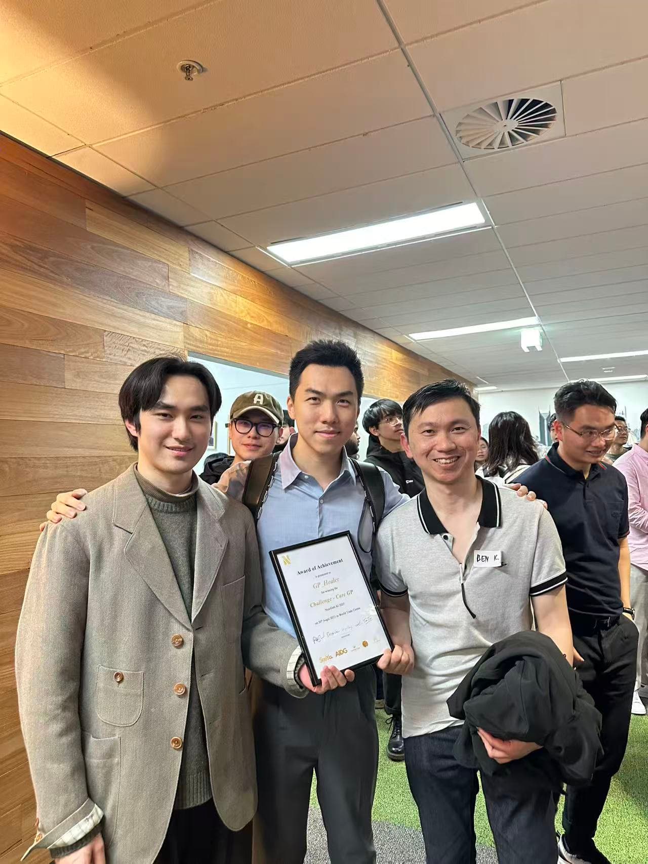 GP_Healer award photograph with the Challenge - Care GP certificate at NextGen AI 2025