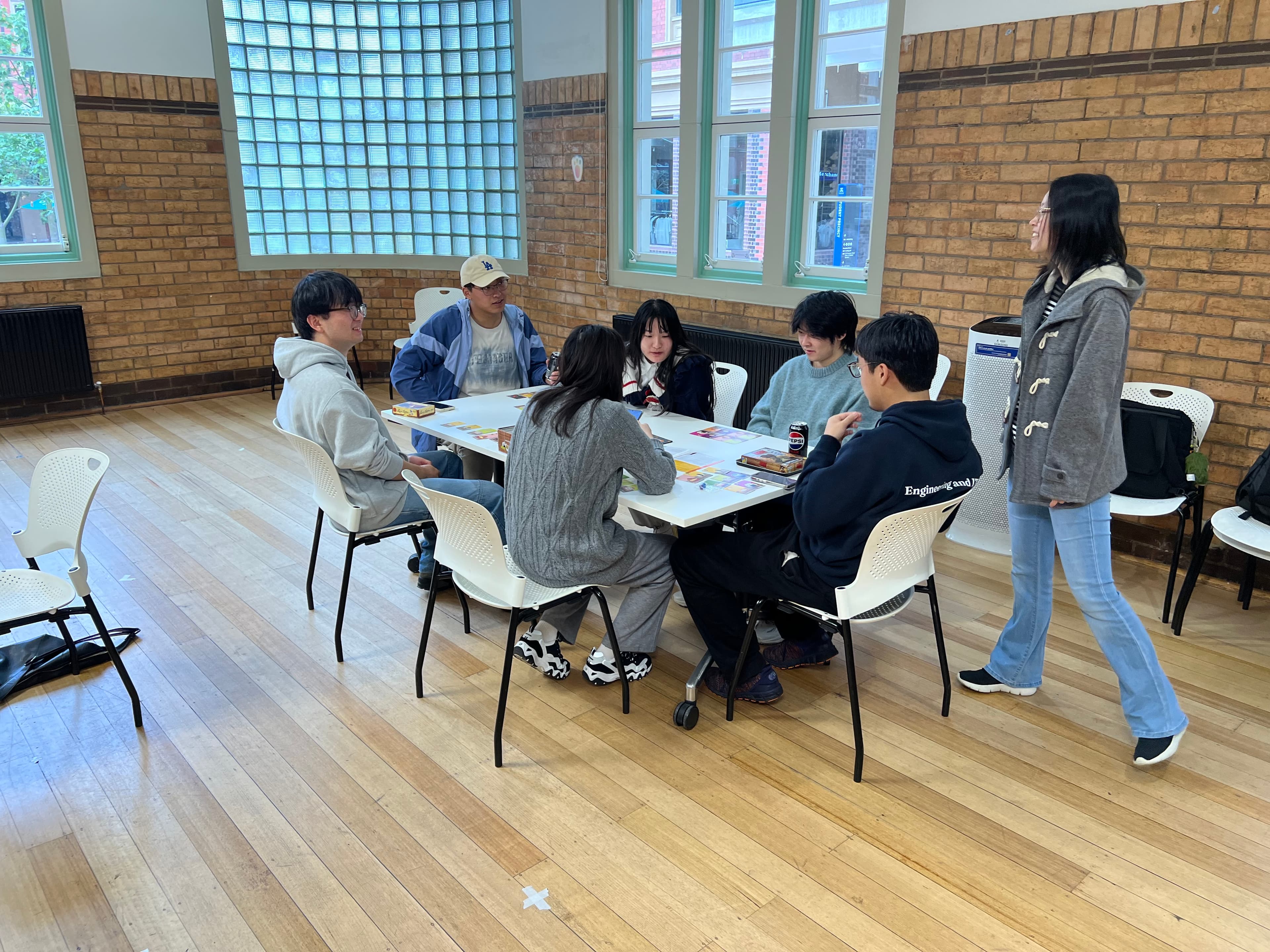 Ausdroid members playing board games at the April 2026 mid-semester gathering