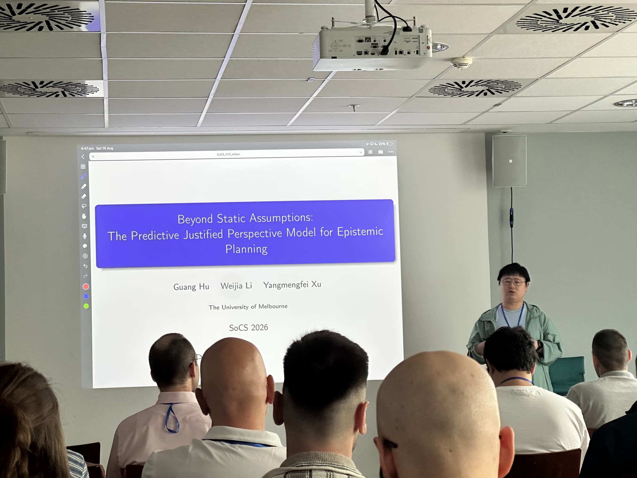 Guang Hu Presents Ausdroid Research at SoCS 2026