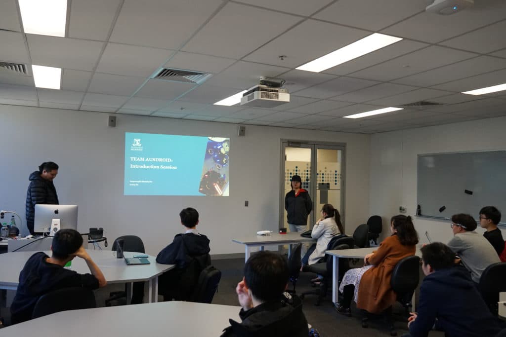 Participants attending an Ausdroid introduction session in a classroom